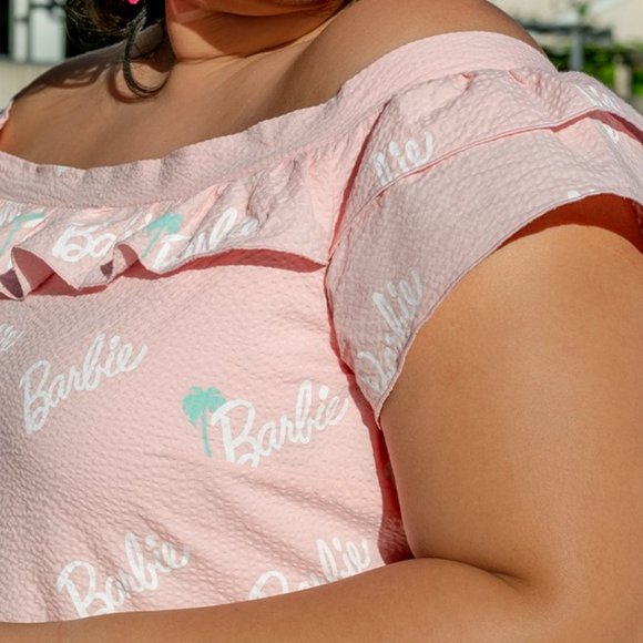 Stitch Shoppe by Loungefly Barbie Palm Tree Logo "Lizzy" Date Night Dress Size L - Picture 6 of 8